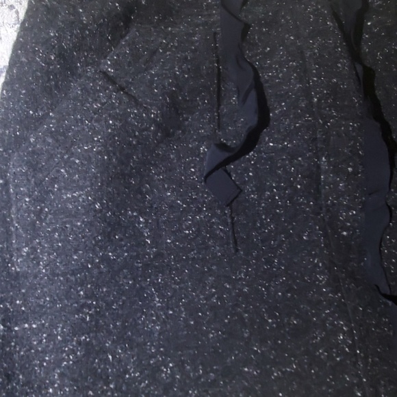 Loft MP Drawstring Mini Skirt Charcoal Grey White - Picture 2 of 8